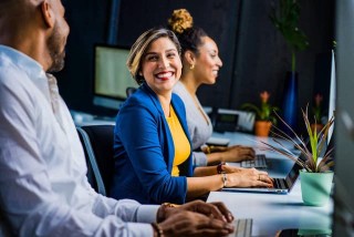 People at the desk